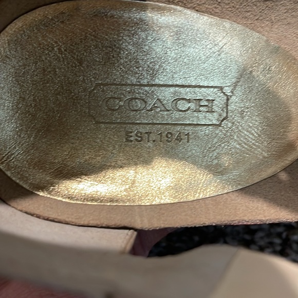 NWOB Vintage Coach platform wedge 3 strap open toe sandals w/ adj buckle - Picture 6 of 7